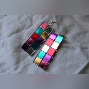 Disco Acrylic earrings made by Not Picasso, a small biz of Louisville, KY.